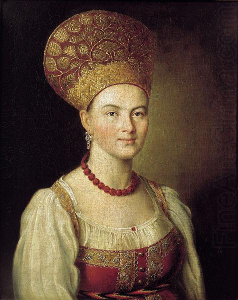 Portrait of an Unknown Woman in Russian Costume, Ivan Argunov